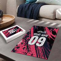 Custom Extreme Motocross Pink Puzzle with Bold Tire Track Graphics - Wonder Print Shop