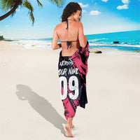 Custom Extreme Motocross Pink Sarong with Bold Tire Track Graphics - Wonder Print Shop