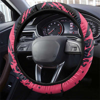 Extreme Motocross Pink Steering Wheel Cover with Bold Tire Track Graphics - Wonder Print Shop