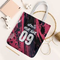 Custom Extreme Motocross Pink Tote Bag with Bold Tire Track Graphics - Wonder Print Shop