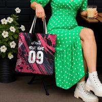 Custom Extreme Motocross Pink Tote Bag with Bold Tire Track Graphics - Wonder Print Shop