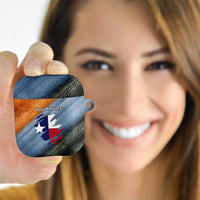 Custom Texas Flag AirPods Case with Ripped Effect and Fish Scale Pattern - Wonder Print Shop