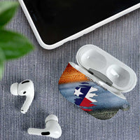 Custom Texas Flag AirPods Case with Ripped Effect and Fish Scale Pattern - Wonder Print Shop