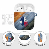 Custom Texas Flag AirPods Case with Ripped Effect and Fish Scale Pattern - Wonder Print Shop