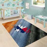 Custom Texas Flag Area Rug with Ripped Effect and Fish Scale Pattern - Wonder Print Shop