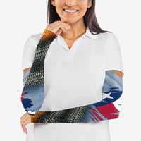 Custom Texas Flag Arm Sleeves with Ripped Effect and Fish Scale Pattern - Wonder Print Shop