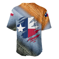 Custom Texas Flag Baseball Jersey with Ripped Effect and Fish Scale Pattern - Wonder Print Shop