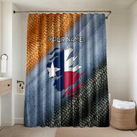 Custom Texas Flag Bathroom Set with Ripped Effect and Fish Scale Pattern - Wonder Print Shop