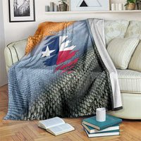 Custom Texas Flag Blanket with Ripped Effect and Fish Scale Pattern - Wonder Print Shop