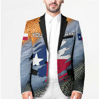 Custom Texas Flag Blazer with Ripped Effect and Fish Scale Pattern - Wonder Print Shop