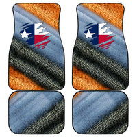 Texas Flag Car Mats with Ripped Effect and Fish Scale Pattern - Wonder Print Shop