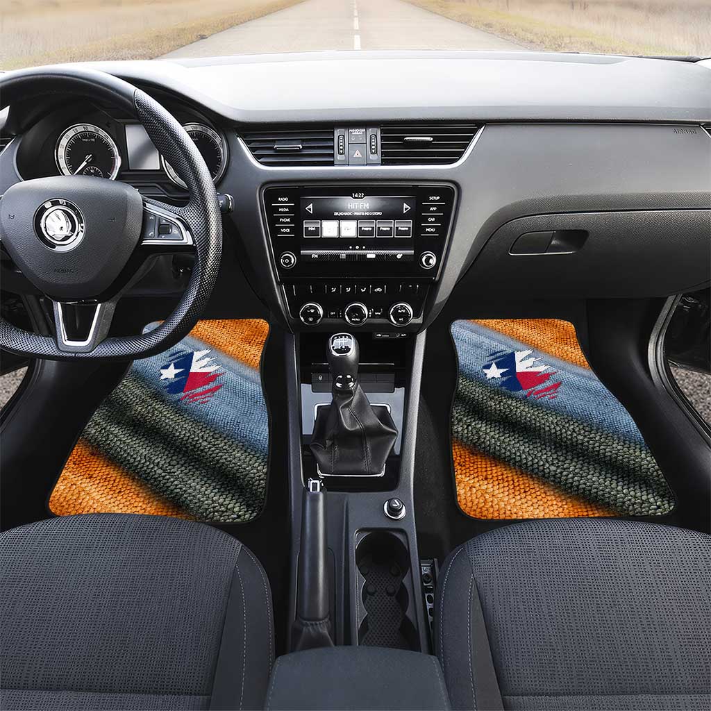 Texas Flag Car Mats with Ripped Effect and Fish Scale Pattern - Wonder Print Shop