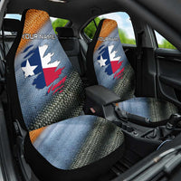 Custom Texas Flag Car Seat Cover with Ripped Effect and Fish Scale Pattern - Wonder Print Shop