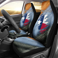 Custom Texas Flag Car Seat Cover with Ripped Effect and Fish Scale Pattern - Wonder Print Shop