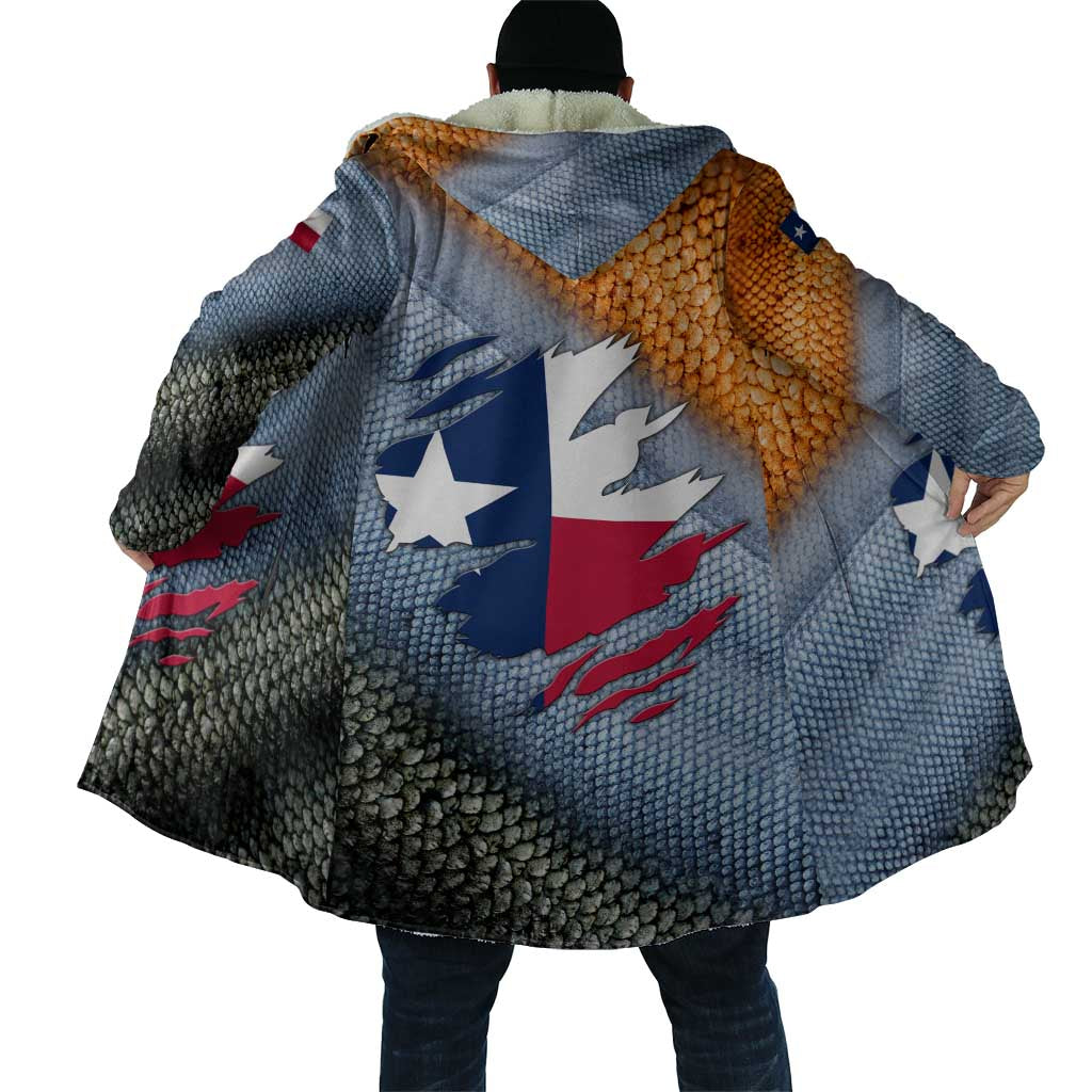 Custom Texas Flag Cloak with Ripped Effect and Fish Scale Pattern - Wonder Print Shop