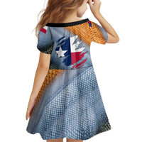 Custom Texas Flag Family Matching Mermaid Dress and Hawaiian Shirt with Ripped Effect and Fish Scale Pattern - Wonder Print Shop