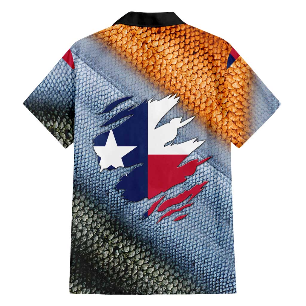 Custom Texas Flag Family Matching Mermaid Dress and Hawaiian Shirt with Ripped Effect and Fish Scale Pattern - Wonder Print Shop