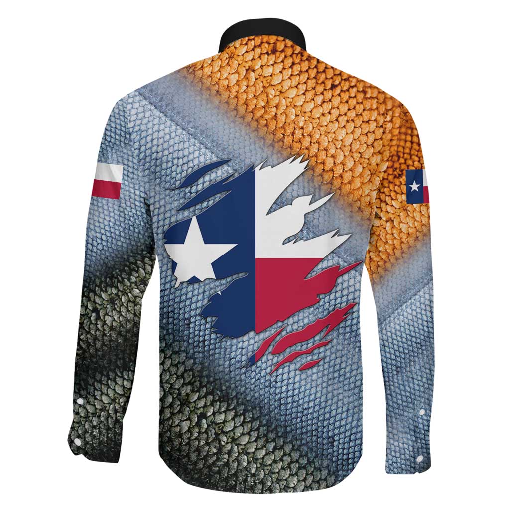 Custom Texas Flag Family Matching Mermaid Dress and Hawaiian Shirt with Ripped Effect and Fish Scale Pattern - Wonder Print Shop