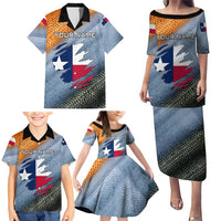 Custom Texas Flag Family Matching Puletasi and Hawaiian Shirt with Ripped Effect and Fish Scale Pattern - Wonder Print Shop