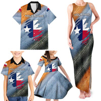 Custom Texas Flag Family Matching Tank Maxi Dress and Hawaiian Shirt with Ripped Effect and Fish Scale Pattern - Wonder Print Shop