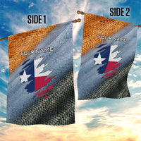 Custom Texas Flag Garden Flag with Ripped Effect and Fish Scale Pattern - Wonder Print Shop