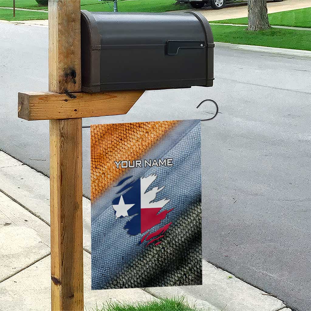 Custom Texas Flag Garden Flag with Ripped Effect and Fish Scale Pattern - Wonder Print Shop