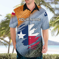 Custom Texas Flag Hawaiian Shirt with Ripped Effect and Fish Scale Pattern - Wonder Print Shop