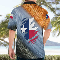 Custom Texas Flag Hawaiian Shirt with Ripped Effect and Fish Scale Pattern - Wonder Print Shop