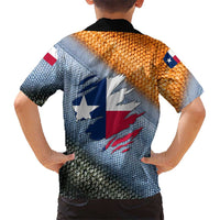 Custom Texas Flag Hawaiian Shirt with Ripped Effect and Fish Scale Pattern - Wonder Print Shop