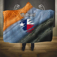Custom Texas Flag Hooded Blanket with Ripped Effect and Fish Scale Pattern - Wonder Print Shop