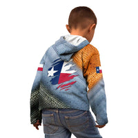 Custom Texas Flag Kid Hoodie with Ripped Effect and Fish Scale Pattern - Wonder Print Shop