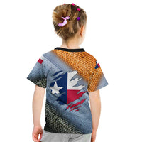 Custom Texas Flag Kid T Shirt with Ripped Effect and Fish Scale Pattern - Wonder Print Shop