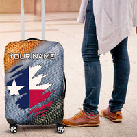 Custom Texas Flag Luggage Cover with Ripped Effect and Fish Scale Pattern - Wonder Print Shop