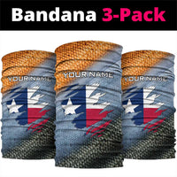 Custom Texas Flag Neck Gaiter with Ripped Effect and Fish Scale Pattern - Wonder Print Shop