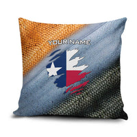 Custom Texas Flag Pillow Cover with Ripped Effect and Fish Scale Pattern - Wonder Print Shop