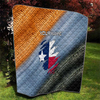 Custom Texas Flag Quilt with Ripped Effect and Fish Scale Pattern - Wonder Print Shop