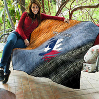 Custom Texas Flag Quilt with Ripped Effect and Fish Scale Pattern - Wonder Print Shop