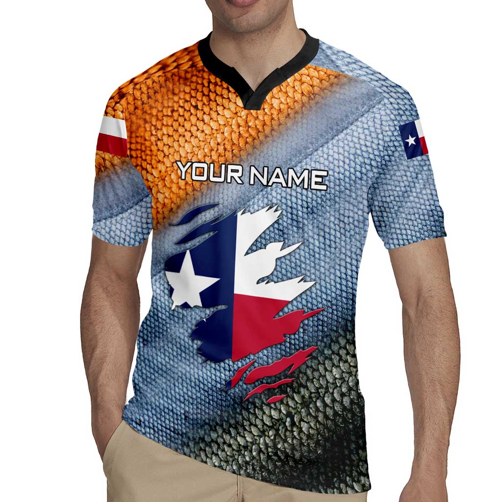 Custom Texas Flag Rugby Jersey with Ripped Effect and Fish Scale Pattern - Wonder Print Shop