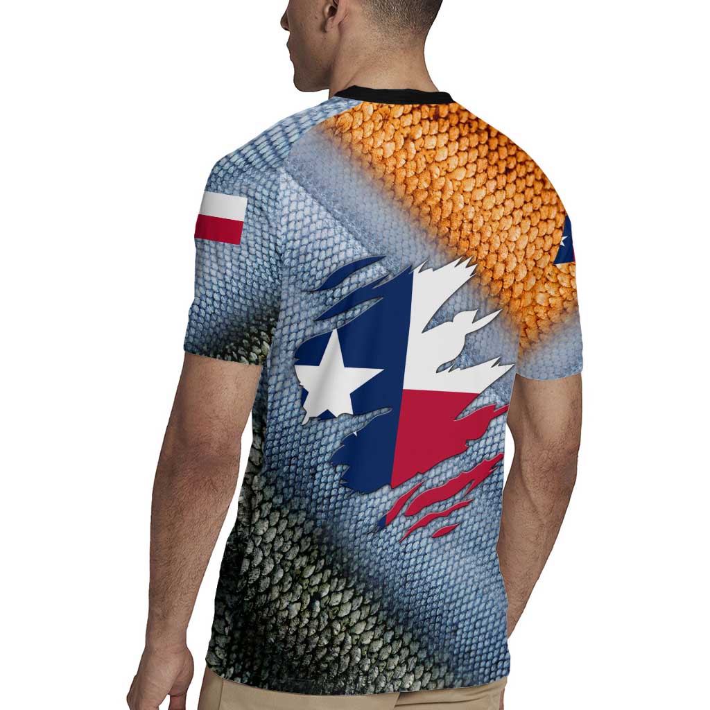 Custom Texas Flag Rugby Jersey with Ripped Effect and Fish Scale Pattern - Wonder Print Shop