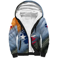 Custom Texas Flag Sherpa Hoodie with Ripped Effect and Fish Scale Pattern - Wonder Print Shop