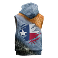 Custom Texas Flag Sleeveless Hoodie with Ripped Effect and Fish Scale Pattern - Wonder Print Shop
