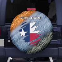 Custom Texas Flag Spare Tire Cover with Ripped Effect and Fish Scale Pattern - Wonder Print Shop