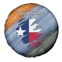 Custom Texas Flag Spare Tire Cover with Ripped Effect and Fish Scale Pattern - Wonder Print Shop