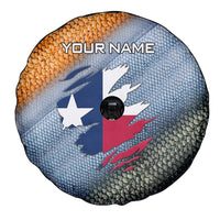 Custom Texas Flag Spare Tire Cover with Ripped Effect and Fish Scale Pattern - Wonder Print Shop