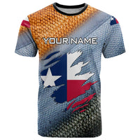 Custom Texas Flag T Shirt with Ripped Effect and Fish Scale Pattern - Wonder Print Shop