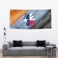 Custom Texas Flag Tapestry with Ripped Effect and Fish Scale Pattern - Wonder Print Shop