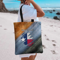 Custom Texas Flag Tote Bag with Ripped Effect and Fish Scale Pattern - Wonder Print Shop