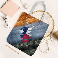 Custom Texas Flag Tote Bag with Ripped Effect and Fish Scale Pattern - Wonder Print Shop