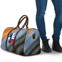 Custom Texas Flag Travel Bag with Ripped Effect and Fish Scale Pattern - Wonder Print Shop