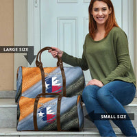 Custom Texas Flag Travel Bag with Ripped Effect and Fish Scale Pattern - Wonder Print Shop